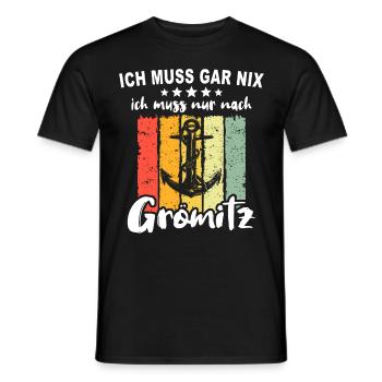 Grömitz Souvenir Grömitzer Groemitz - Männer T-Shirt - Schwarz - Vorne - AI Model Male 178 light (178cm)