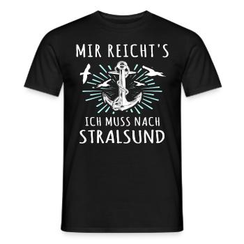 Stralsund Souvenir - Männer T-Shirt - Schwarz - Vorne - AI Model Male 178 light (178cm)