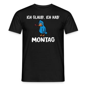Ich glaub ich hab Montag - Männer T-Shirt - Schwarz - Vorne - AI Model Male 178 light (178cm)