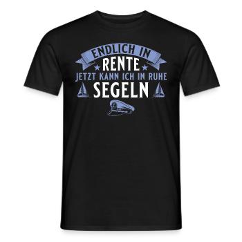 Segeln Endlich in Rente - Segler Geschenk - Männer T-Shirt - Schwarz - Vorne - AI Model Male 178 light (178cm)