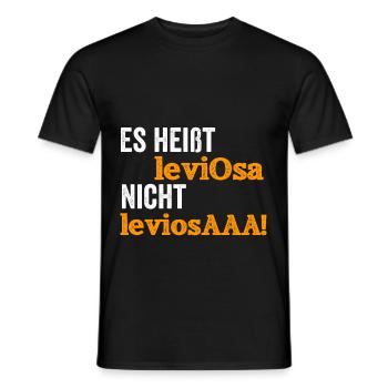 Es heißt leviOsa .. nicht leviosAAA - Männer T-Shirt - Schwarz - Vorne - AI Model Male 178 light (178cm)