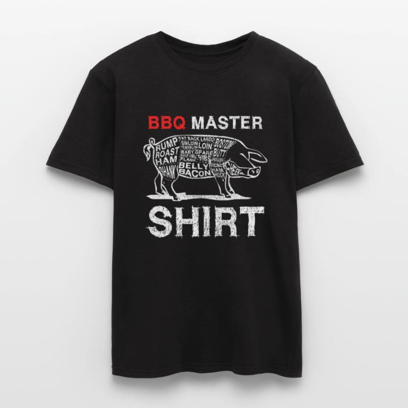 BBQ MASTER Metzger oder Grillmeister Männer T-Shirt