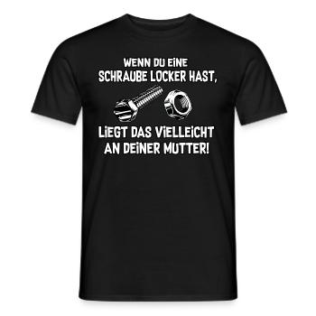 Schraube locker - Männer T-Shirt - Schwarz - Vorne - AI Model Male 178 light (178cm)