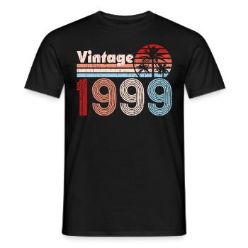 Vintage 1999 Palmen Retro Geburtstag - Männer T-Shirt - Schwarz - Vorne - AI Model Male 178 light (178cm)