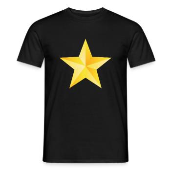 Shining star - Men's T-Shirt - black - Front - AI Model Male 178 light (178cm)