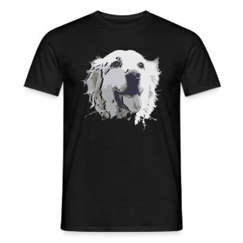 Dessin créatif Golden Retriever - T-shirt homme - noir - Devant - AI Model Male 178 light (178cm)