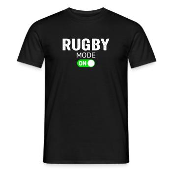 Rugby-Mode auf Rugby-T-Shirt - Männer T-Shirt - Schwarz - Vorne - AI Model Male 178 light (178cm)