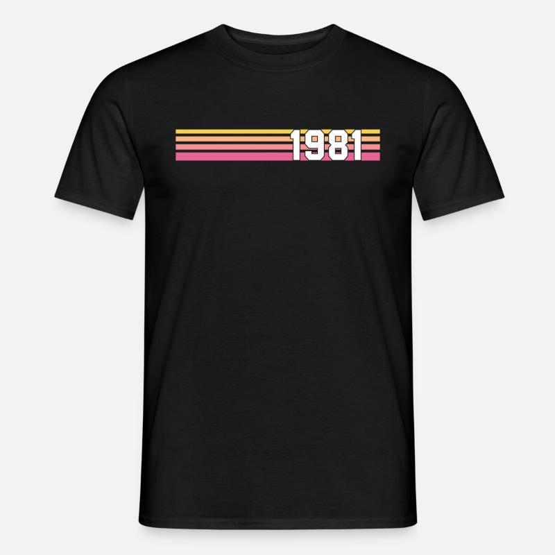 Retro-Geschenk 1981 - Männer T-Shirt - Schwarz