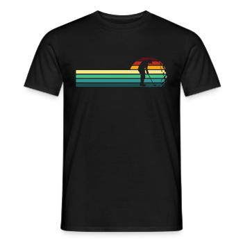 Retro Golf Golf T-Shirt - Männer T-Shirt - Schwarz - Vorne - AI Model Male 178 light (178cm)