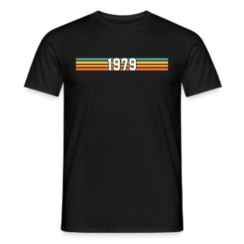 retro gift 1979 vintage 1979 - Men's T-Shirt - black - Front - AI Model Male 178 light (178cm)