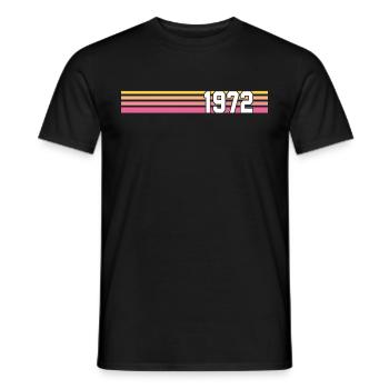 cadeau retro 1972 vintage 1972 - T-shirt homme - noir - Devant - AI Model Male 178 light (178cm)