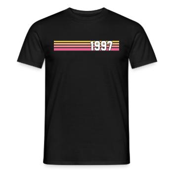 Geschenk retro 1997 vintage 1997 - Männer T-Shirt - Schwarz - Vorne - AI Model Male 178 light (178cm)