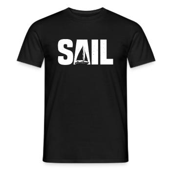 Segelboot Sailing Sailing Sail Segelboot - Männer T-Shirt - Schwarz - Vorne - AI Model Male 178 light (178cm)