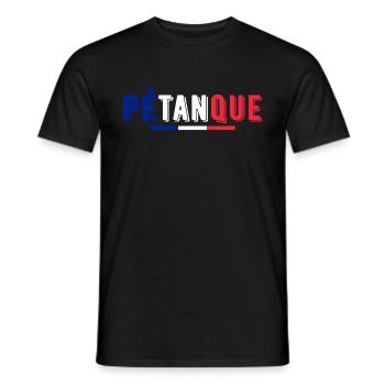 pétanque drapeau france bouliste - T-shirt homme - noir - Devant - AI Model Male 178 light (178cm)