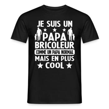 Je Suis Un Papa Bricoleur Cadeau - T-shirt homme - noir - Devant - AI Model Male 178 light (178cm)