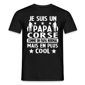Papa Corse Plus Cool Cadeau - T-shirt homme - noir - Devant - AI Model Male 178 light (178cm)