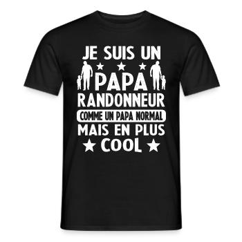 Papa Randonneur Mais Carrément Plus Cool - T-shirt homme - noir - Devant - AI Model Male 178 light (178cm)