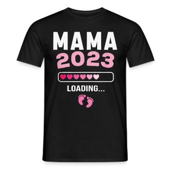 La future maman 2023 annonce sa grossesse - T-shirt homme - noir - Devant - AI Model Male 178 light (178cm)