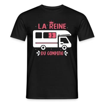 La Reine Du Camping Campeuse - T-shirt homme - noir - Devant - AI Model Male 178 light (178cm)
