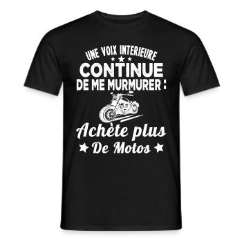 une voix intérieure continue de me murmurer achète - T-shirt homme - noir - Devant - AI Model Male 178 light (178cm)