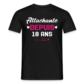 Femme Cadeau Anniversaire 18 ans Fille Humour - T-shirt homme - noir - Devant - AI Model Male 178 light (178cm)