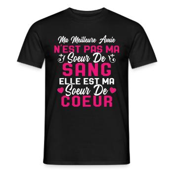 Ma Meilleure Amie N'est Pas Ma Soeur De Sang - T-shirt homme - noir - Devant - AI Model Male 178 light (178cm)