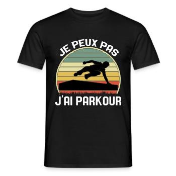 Je Peux Pas J'ai Parkour - T-shirt homme - noir - Devant - AI Model Male 178 light (178cm)