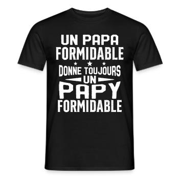 Un papa formidable donne Papy Cadeau formidable - T-shirt homme - noir - Devant - AI Model Male 178 light (178cm)