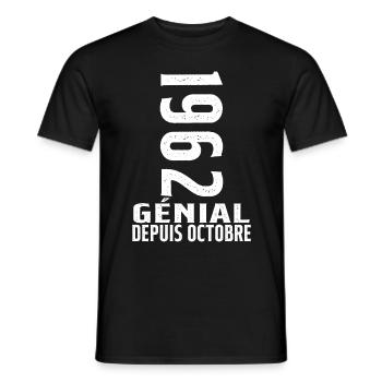 Génial(e) Depuis Octobre 1962 - T-shirt homme - noir - Devant - AI Model Male 178 light (178cm)