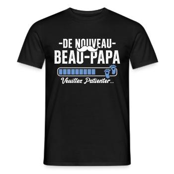 Nouveau Beau Papa Cadeau Père Cool - T-shirt homme - noir - Devant - AI Model Male 178 light (178cm)