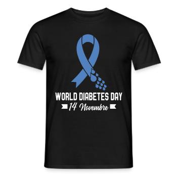 Journée mondiale du diabète de sensibilisation - T-shirt homme - noir - Devant - AI Model Male 178 light (178cm)