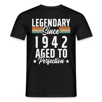 Legendary since 1942 - Men's T-Shirt - black - Front - AI Model Male 178 light (178cm)