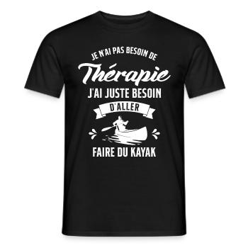 J'ai juste Besoin D'aller Faire du Kayak Humour - T-shirt homme - noir - Devant - AI Model Male 178 light (178cm)
