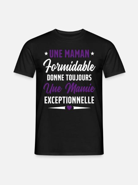 Grand-Mère - Une Mamie Exceptionnelle - T-shirt homme - noir