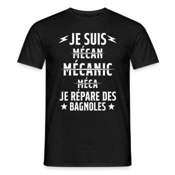 Je suis un Super Mecanicien - idée cadeau - T-shirt homme - noir - Devant - AI Model Male 178 light (178cm)