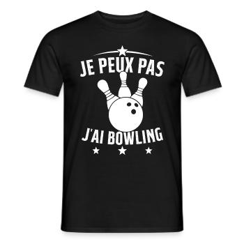 Je Peux Pas J'ai Bowling - T-shirt homme - noir - Devant - AI Model Male 178 light (178cm)