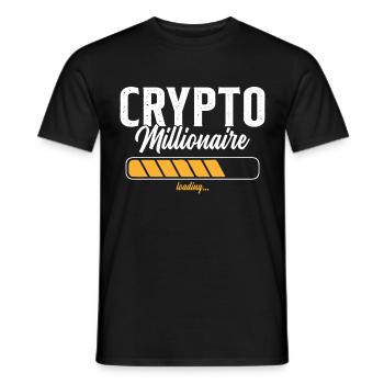 Crypto Millionaire Humour Cadeau - T-shirt homme - noir - Devant - AI Model Male 178 light (178cm)