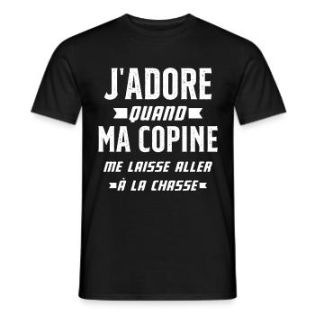 J'adore quand Ma Copine - T-shirt homme - noir - Devant - AI Model Male 178 light (178cm)