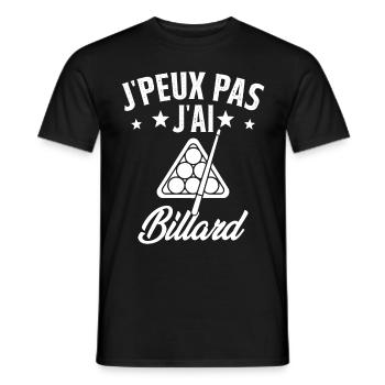 J'peux pas j'ai Billard Humour Cadeau - T-shirt homme - noir - Devant - AI Model Male 178 light (178cm)