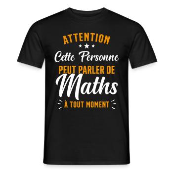 Prof de Maths Mathématique Cadeau Mathématicien - T-shirt homme - noir - Devant - AI Model Male 178 light (178cm)