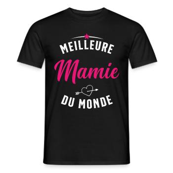 Meilleure Mamie Du Monde Humour Cadeau - T-shirt homme - noir - Devant - AI Model Male 178 light (178cm)