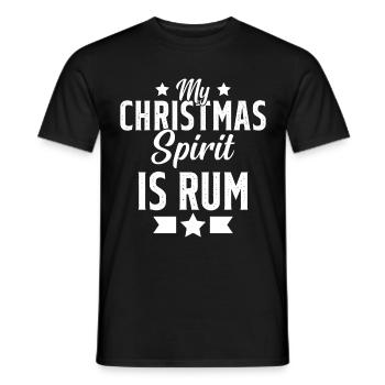Meine Weihnachtsstimmung ist Rum - Männer T-Shirt - Schwarz - Vorne - AI Model Male 178 light (178cm)