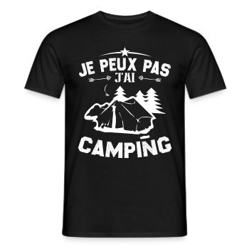 Je Peux Pas J'ai Camping - T-shirt homme - noir - Devant - AI Model Male 178 light (178cm)