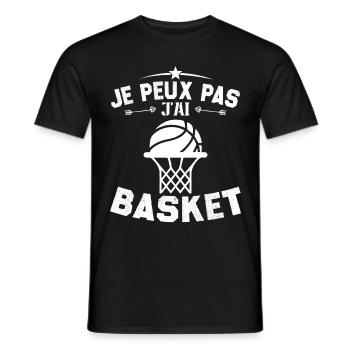 Je Peux Pas J'ai Basket Cadeau Joueur De Basket - T-shirt homme - noir - Devant - AI Model Male 178 light (178cm)