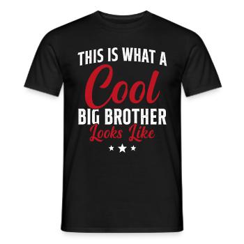 Grand Frère Cadeau Humour - T-shirt homme - noir - Devant - AI Model Male 178 light (178cm)