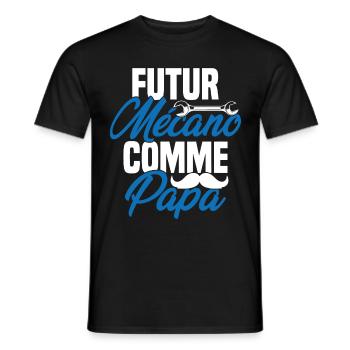 Futur mécano comme papa Cadeau futur mécano - T-shirt homme - noir - Devant - AI Model Male 178 light (178cm)