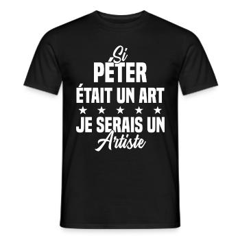 Humour Si péter était un art je serais un artiste - T-shirt homme - noir - Devant - AI Model Male 178 light (178cm)