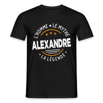 Alexandre L'Homme Le Mythe La Légende Cadeau - T-shirt homme - noir - Devant - AI Model Male 178 light (178cm)