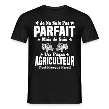 Pas Parfait Mais Je suis un Papa Agriculteur Cool - T-shirt homme - noir - Devant - AI Model Male 178 light (178cm)