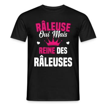 Reine des râleuses - T-shirt homme - noir - Devant - AI Model Male 178 light (178cm)